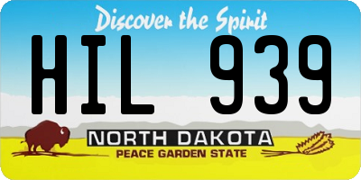 ND license plate HIL939