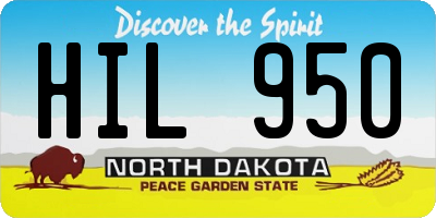 ND license plate HIL950