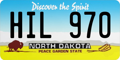 ND license plate HIL970