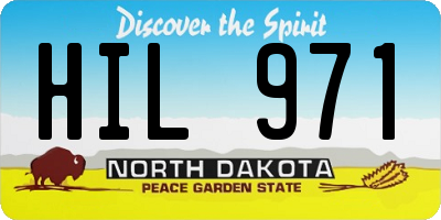 ND license plate HIL971