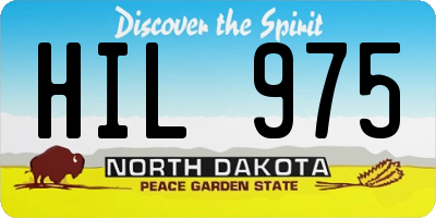 ND license plate HIL975