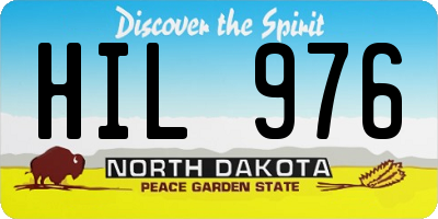 ND license plate HIL976