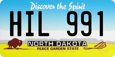ND license plate HIL991