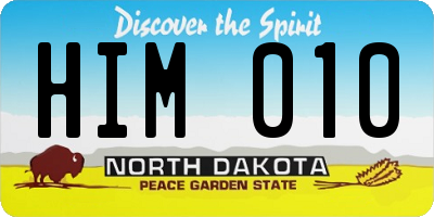 ND license plate HIM010