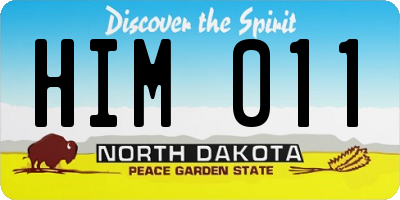 ND license plate HIM011