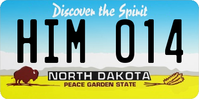 ND license plate HIM014