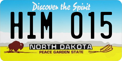 ND license plate HIM015