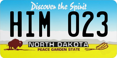 ND license plate HIM023