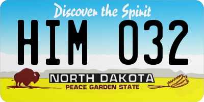 ND license plate HIM032