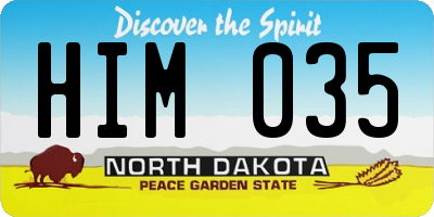 ND license plate HIM035
