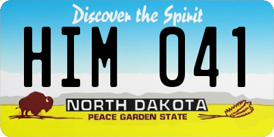 ND license plate HIM041