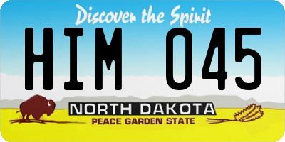 ND license plate HIM045