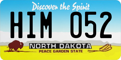 ND license plate HIM052