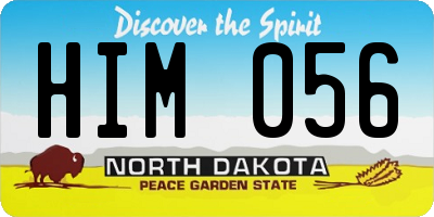ND license plate HIM056