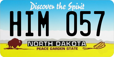 ND license plate HIM057