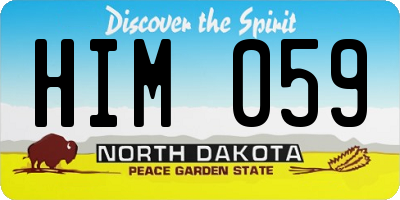 ND license plate HIM059