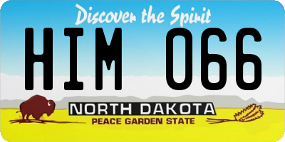 ND license plate HIM066