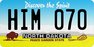 ND license plate HIM070