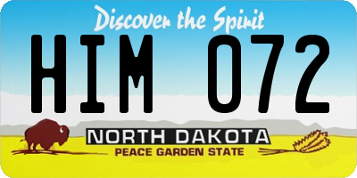 ND license plate HIM072