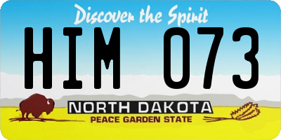 ND license plate HIM073