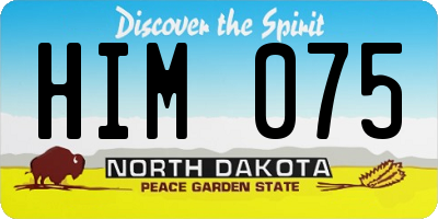 ND license plate HIM075