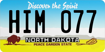 ND license plate HIM077
