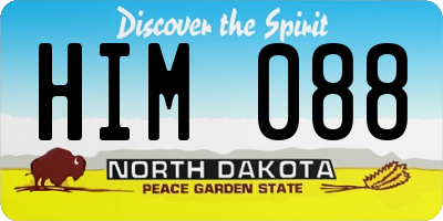 ND license plate HIM088
