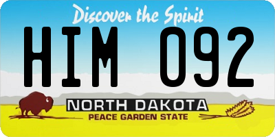 ND license plate HIM092