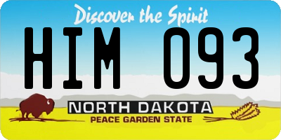 ND license plate HIM093