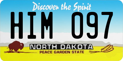 ND license plate HIM097