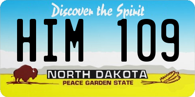 ND license plate HIM109