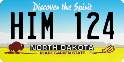 ND license plate HIM124