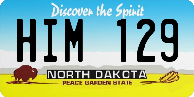 ND license plate HIM129