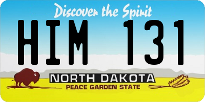ND license plate HIM131