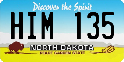 ND license plate HIM135