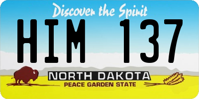 ND license plate HIM137