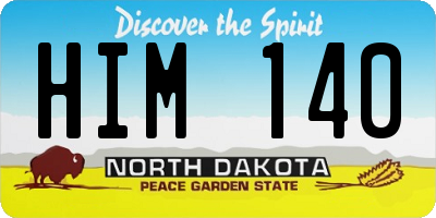 ND license plate HIM140