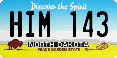 ND license plate HIM143