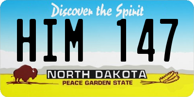 ND license plate HIM147