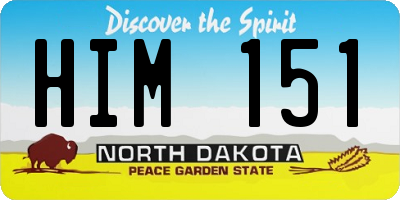 ND license plate HIM151