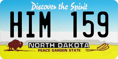 ND license plate HIM159