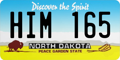 ND license plate HIM165