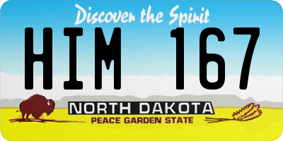 ND license plate HIM167