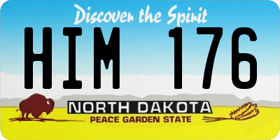 ND license plate HIM176