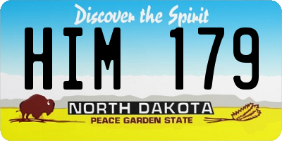 ND license plate HIM179