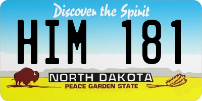 ND license plate HIM181