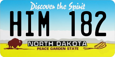 ND license plate HIM182