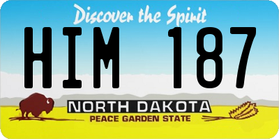 ND license plate HIM187