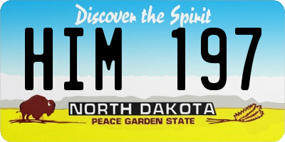 ND license plate HIM197