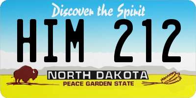 ND license plate HIM212